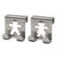 2 crochets doubles pour porte d'armoire - Design homme femme - chrome-88912036