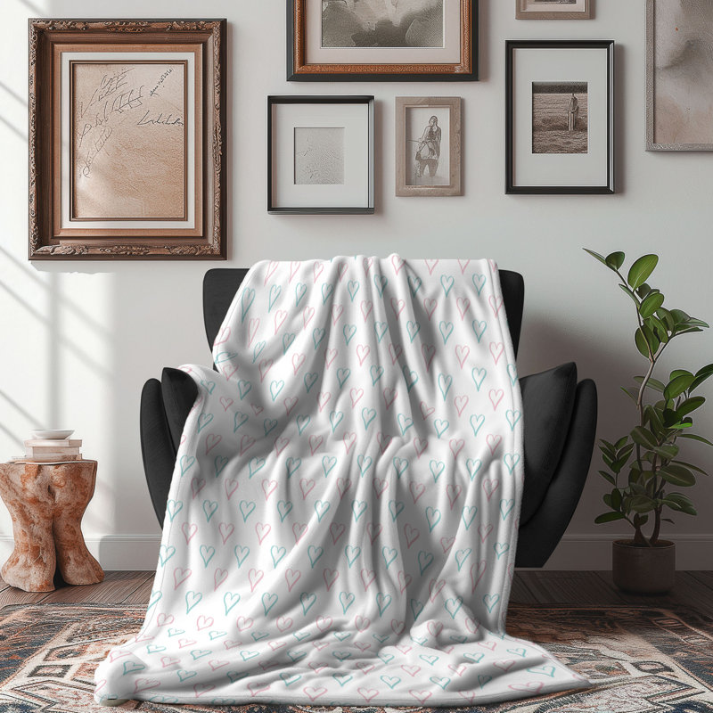 Couverture sherpa de qualité supérieure rose clair 1 pièce, Grand lit