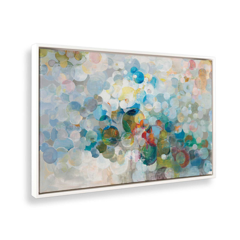 Bulle lumineuse fantaisie, H 24,75 po x l 36,75 po x P 1,75 po, Cadre flottant blanc opaque