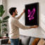 Neon Eagle In Flight Modern - Print-652673401-652673405