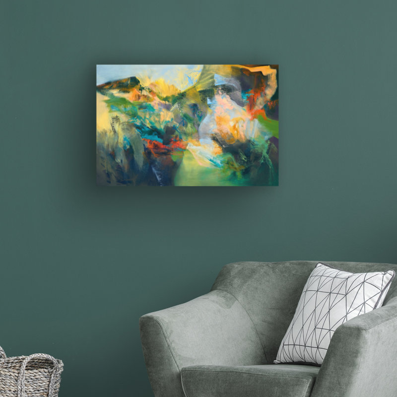«Sea of Stories» par Emilia Arana - peinture sur toile tendue, H 12 po x l 19 po x P 2 po