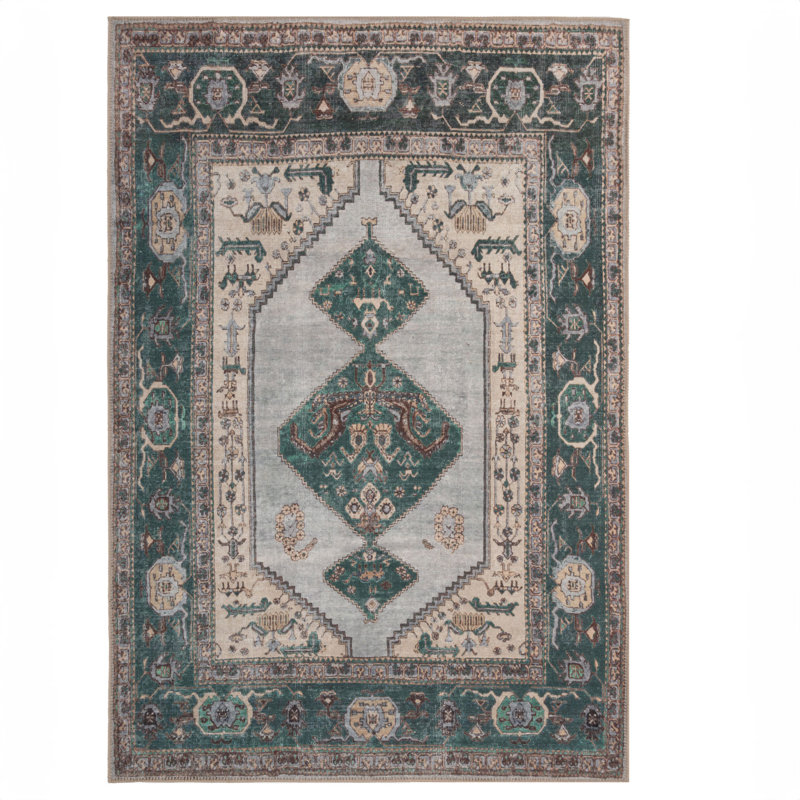 Carya Vintage Look Cotton Area Rug, Rectangle 190 x 280cm