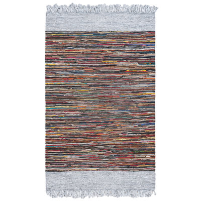 Tapis rouge / jaune en cuir tissé à la main Makeena