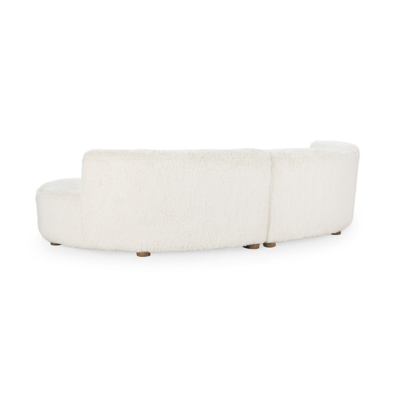 Octavia 2 - Piece Upholstered Corner Sectional, Vanilla Plush 