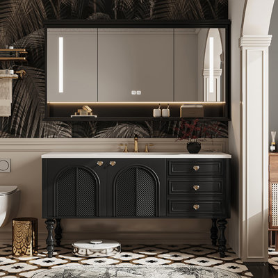 Armoire de salle de bain style rétro français