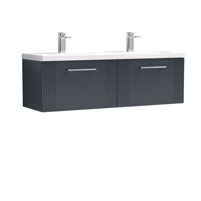 Deco 1205mm Double Bathroom Vanity with Integrated Vitreous China Basin