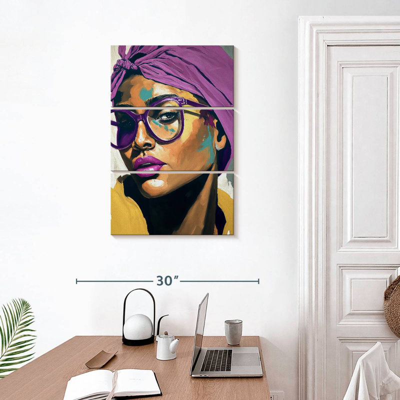 Leisha en turban mauve, H 32 po x l 20 po