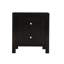 Chic table de chevet noire avec tiroirs de rangement - H 25 po x l 22 po x P 17 po, assemblage non requis, table de chevet instantanément prête