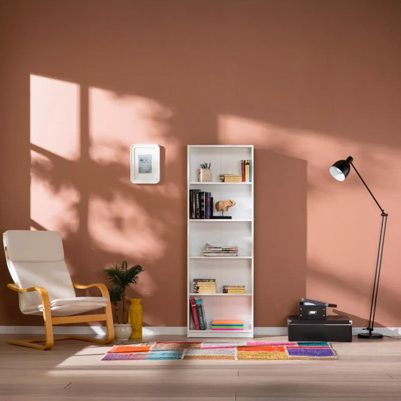 Matt White 5 Tier Bookcase Shelving Unit, White