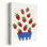 Red Falling Fruit II - Blue Bowl, art de fruits crème