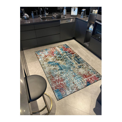 Tapis tissé peint à motif traditionnel peint