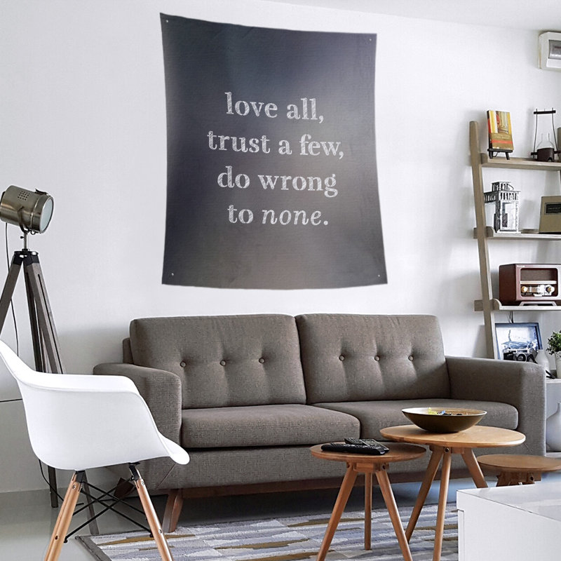 Tapisserie de polyester, pas de citation erronée, H 60 po x l 51 po, Gris