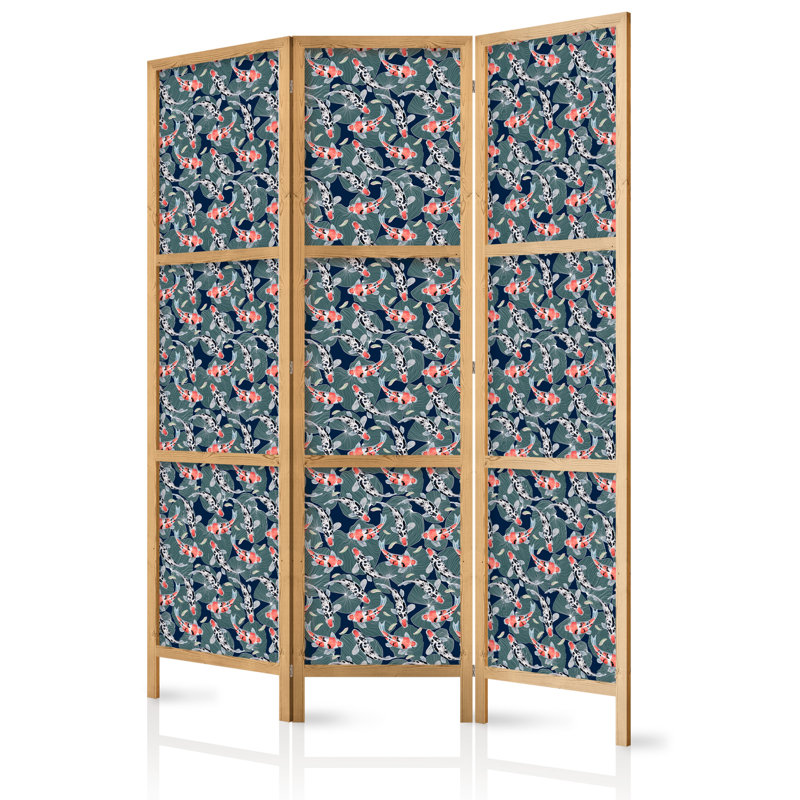 171cm H Solid Wood Folding Room Divider, 171cm H x 135cm W x 1.2cm D, 3