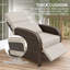 Chaise de patio inclinable avec dossier et repose-pieds réglables, chaise longue d'extérieur toutes saisons-132597051