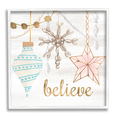 Glimmering Believe Text Holiday
