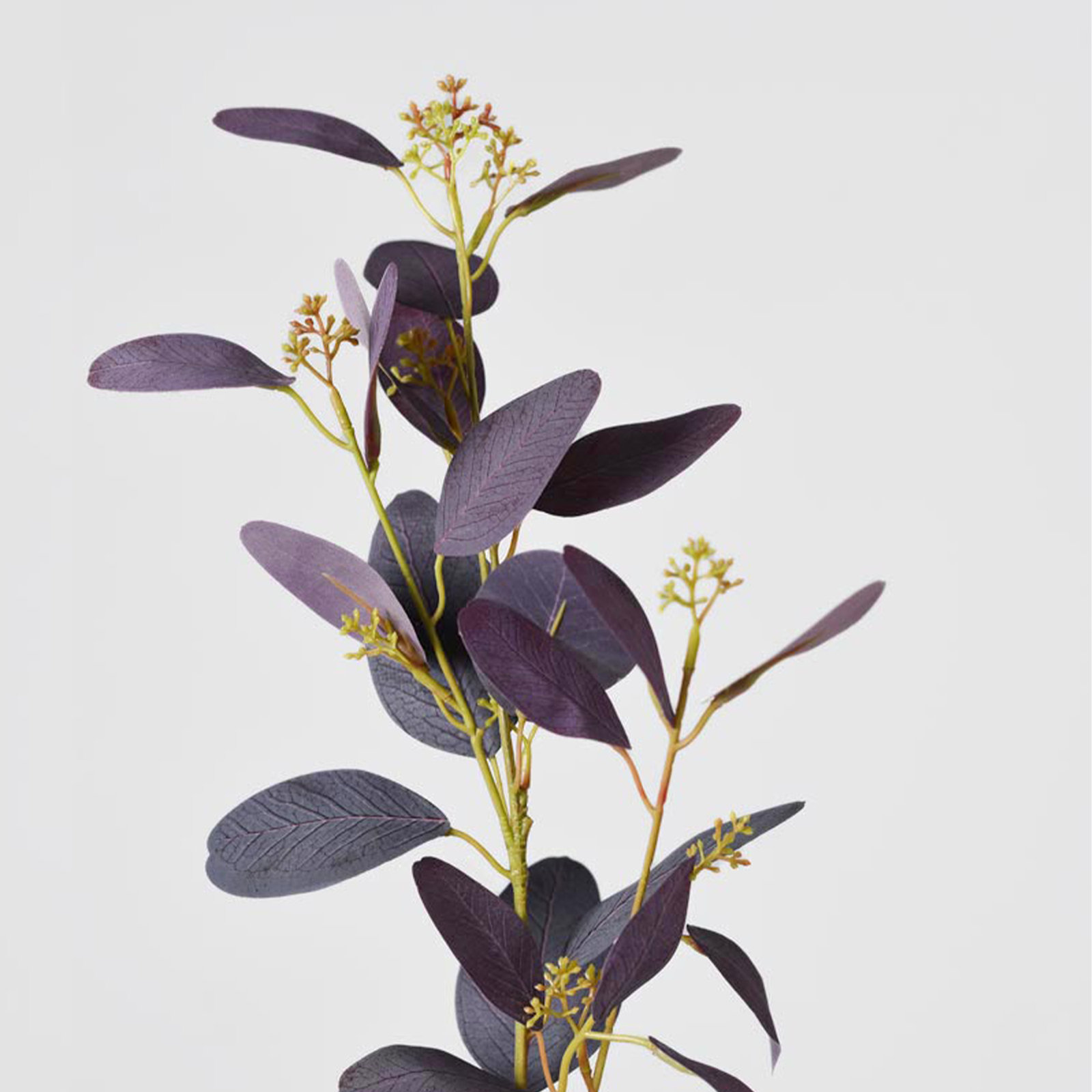 Green Artificial Eucalyptus Branch, Purple