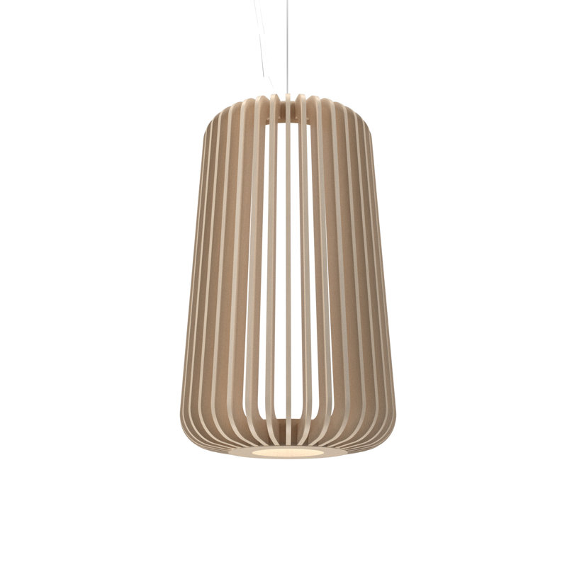 Stecche Di Legno 1 - Light Pendant, 12.68" H x 7.8" W x 7.8" D, Organic Cappuccino