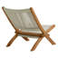 Chaise longue pliante en teck et corde Vienna Vienna-105239669