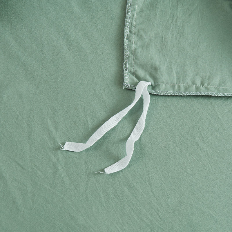 Ensemble de housse de couette en microfibre brossée, Housse de couette pour lit simple + 1 taie d'oreil, Vert sauge