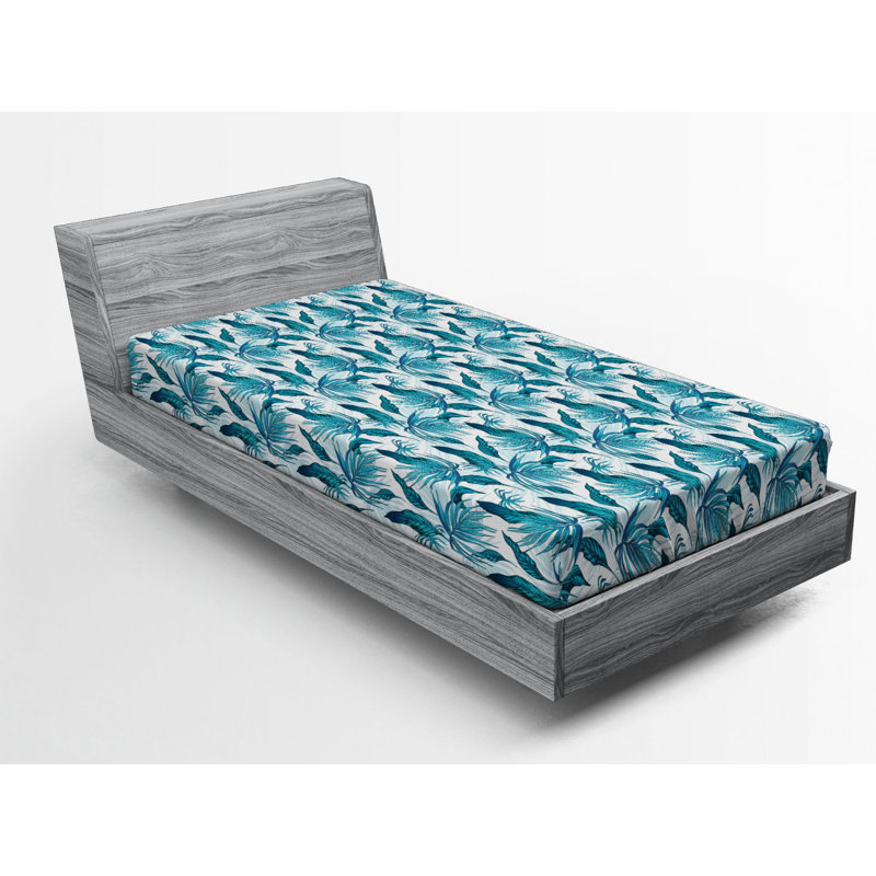 Microfiber Floral Fitted Sheet, Twin XL Fitted Sheet