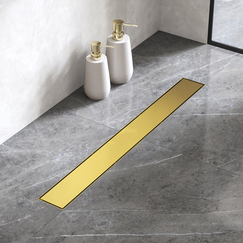 36'' W Linear Grid, Polished Gold