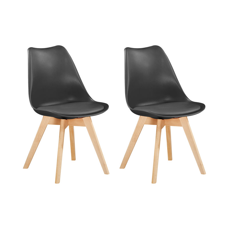Croxley 116.84cm H Upholstered Side Chair, Black
