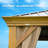 12X16FT Gazebo Aluminum, Mosquito Net For Outdoor Use With Galvanized Steel Double Roof (Wood-Looking)-125125358