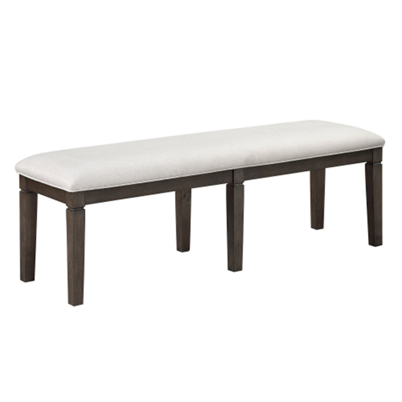 Classic Dark Espresso Dining Bench - Upholstered Seat, Timeless Wooden Design for Dining Room Furniture