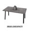 Table de salle à manger rectangulaire extensible de 55,12 à 70,87 po pouvant accueillir 4 à 6 personnes, équipée de 4 chaises de salle à manger rembourrées en tissu polyuréthane épais, d'une table de cuisine et de chaises, avec des pieds en métal noir