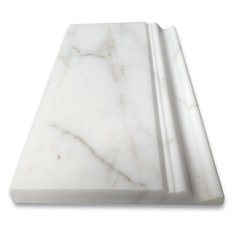 12" x 6" Marble Mosaic Wall & Floor Tile, White/Beige