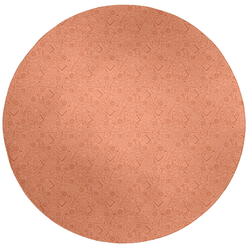 Chenille Indoor Rug, Round 5'