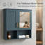 Une armoire de salle de bain murale sophistiquée de 30 po à fixation murale deux-en-un avec des tablettes intérieures réglables et une technologie de porte à fermeture en douceur-1794714301