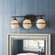 Arie 3 Light Frosted Dimmable Vanity Light