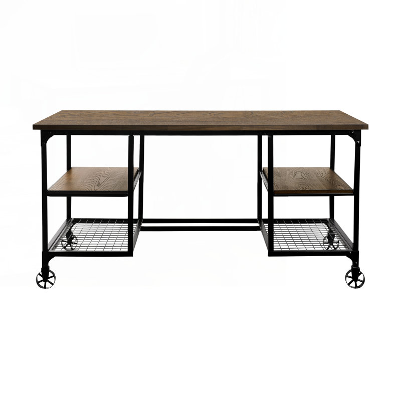 Bureau d'écriture 1pc traditionnel avec 4 roulettes