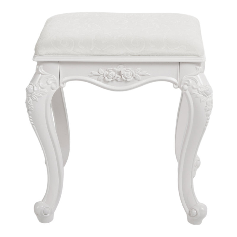 Manufactured Wood Accent Stool, White