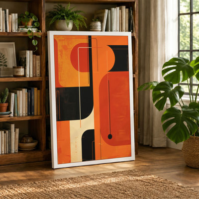 Warm Forms in Motion Geometric 1 Piece Wrapped Canvas Wall Art