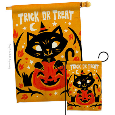 Double Sided 40 in. H x 28 in. W Polyester Halloween Garden flag and House Flag
