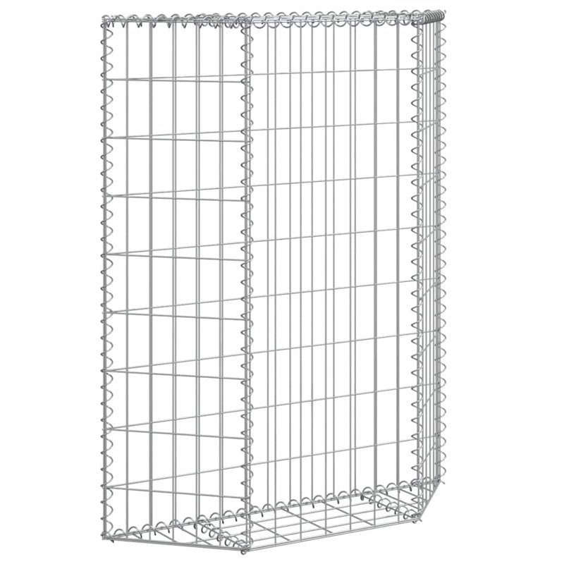 Lit surélevé en acier galvanisé Trapezium Gabion, H 39,37 po x l 31,5 po x P 7,87 po