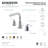 Kingston Brass Serena Two-Handle 3-Hole Deck Mount Widespread Bathroom Faucet with Brass Pop-Up Drain-56581026