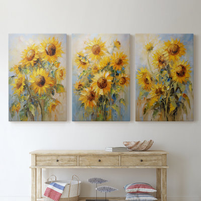 Floral Study Series CXLIX - Ensemble de toiles tendues avec châssis Premium - Prêt à être accroché