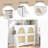 Tipping Bucket Shoe Cabinet With 4 Flip Drawers, 4 Rattan Doors And 2 Silvery Hooks-434571868