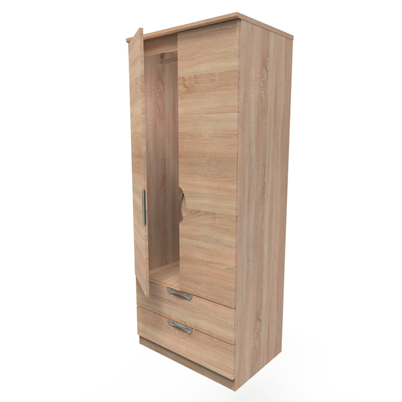 Bhodhini Manufactured Wood Wardrobe, Bardolino Oak
