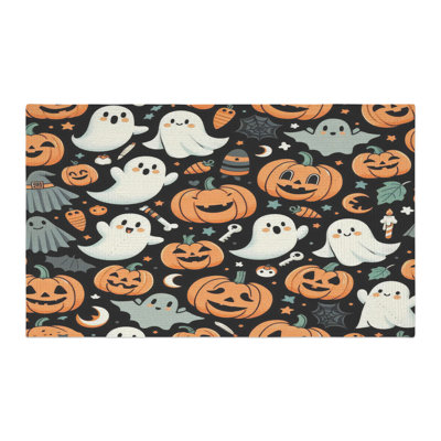Tapis tressé Haunted Pumpkins