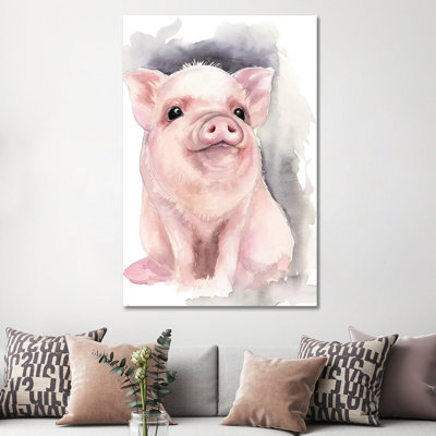 Piggy by Kira Balan - Wrapped Canvas Painting