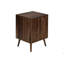 Table d'appoint, bout, table d'appoint, petit, rangement, lampe, stratifié noyer, moderne