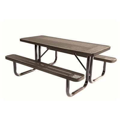 Table de pique-nique rectangulaire de 1,83 m (6 pi), extensible, brun texturé