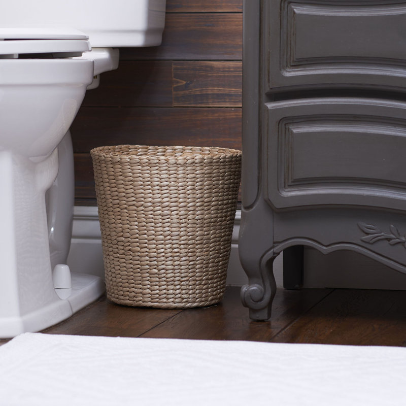 Panier à déchets en osier Bimal, Quenouille naturelle, 2 (gallons)