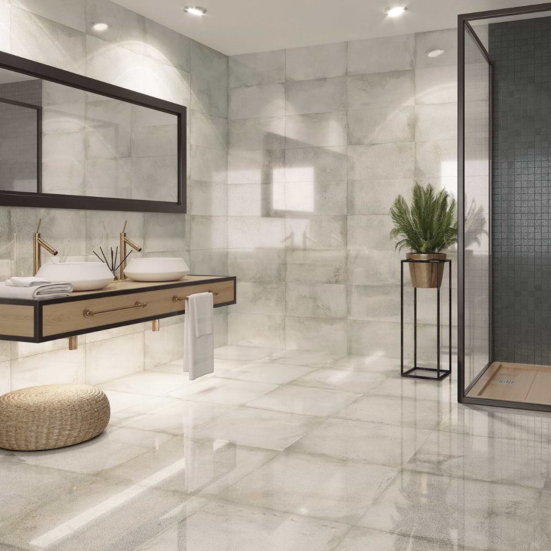 Angela Harris Flatiron 12X24 Semi-Polished Porcelain Tile, White