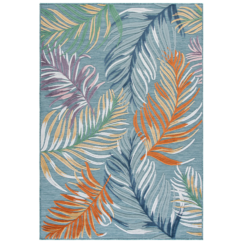 Tapis Cabana 445 à motif floral pour intérieur/extérieur, Rectangle 9' x 12'