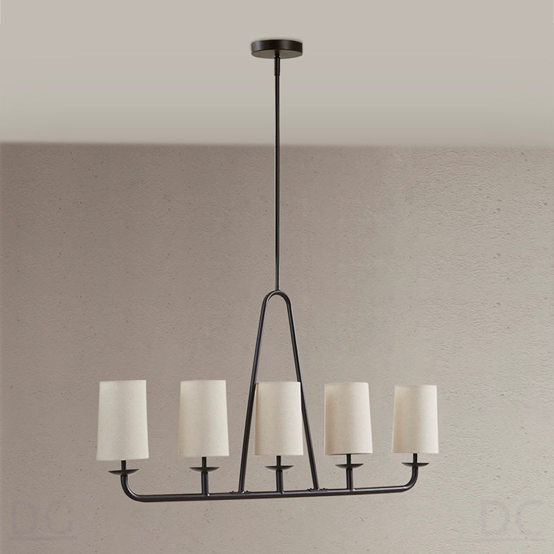 Lustre moderne en métal 5 lumières